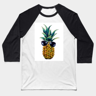 Pineapple Wearing Sunglasses Baseball T-Shirt